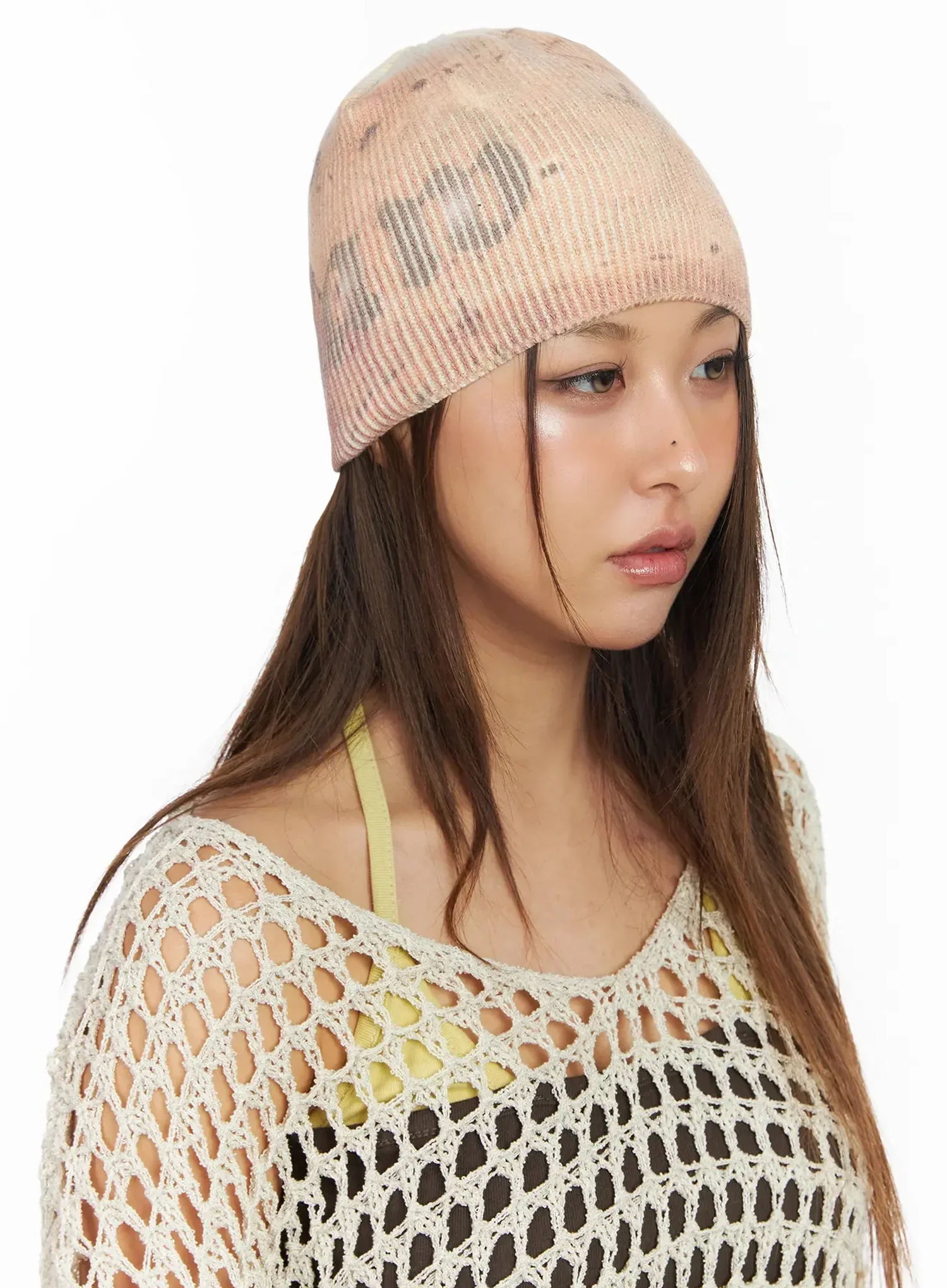 Washed Graffiti Print Beanie IA527 - Image 6