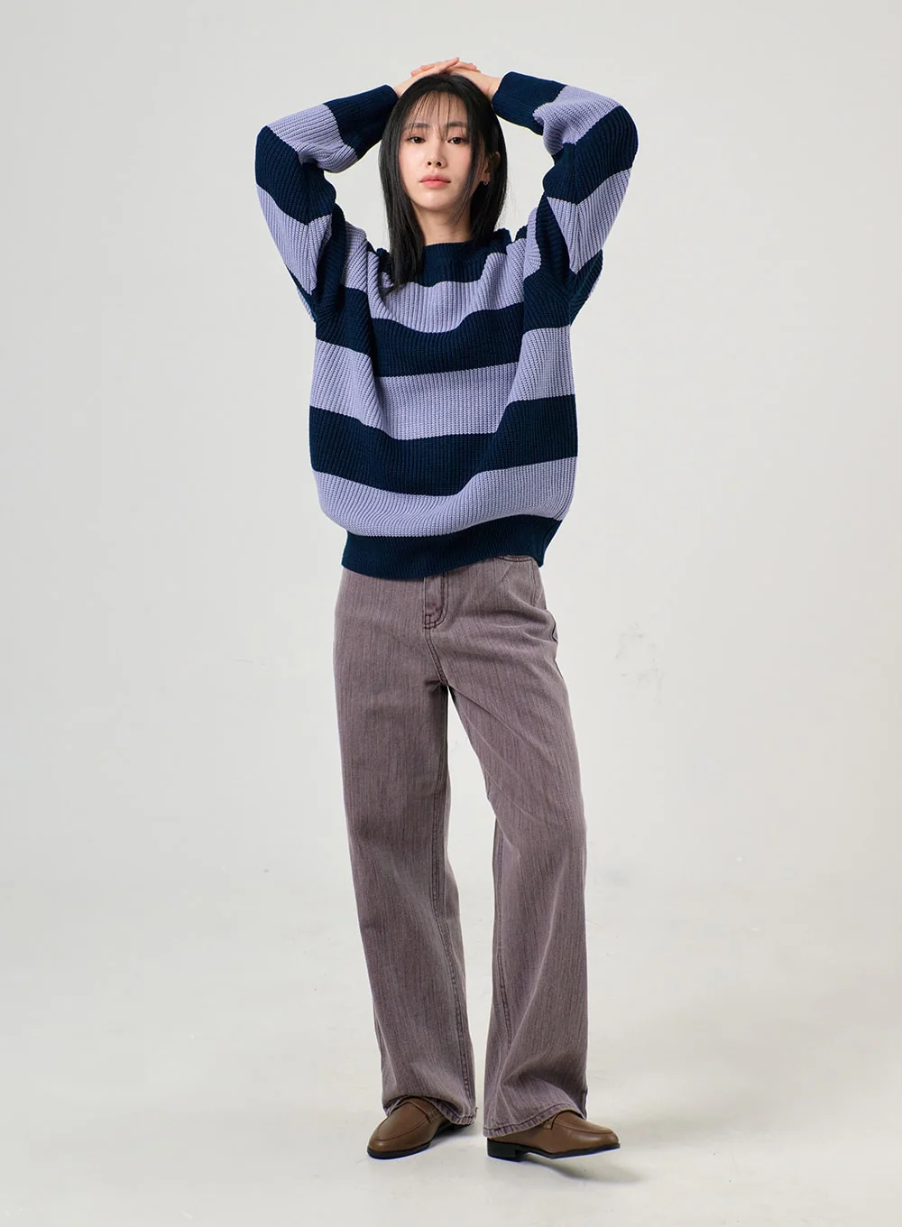 Washed Straight Leg Pants OF405 - Image 4