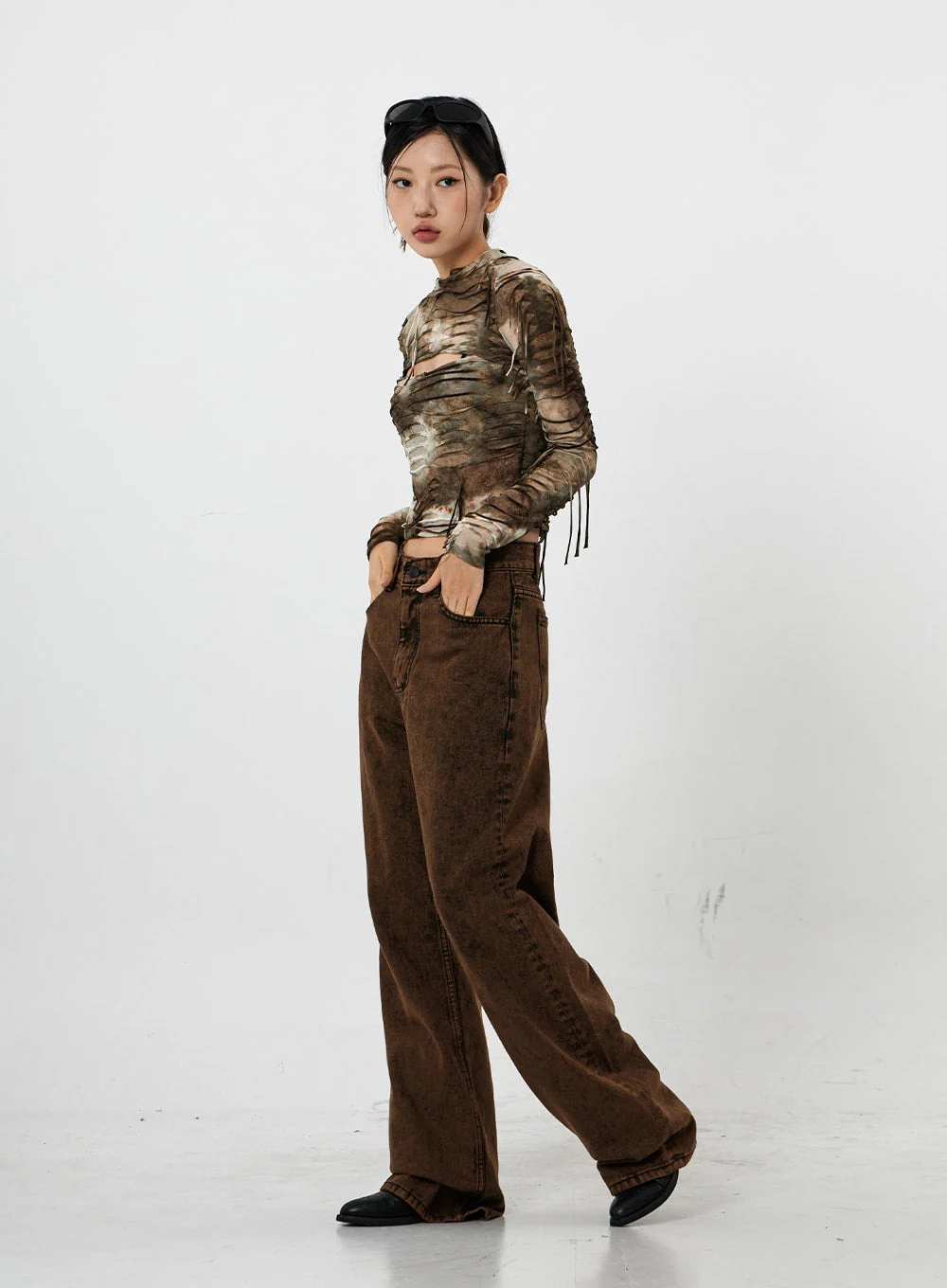Washing Wide Jeans Unisex CS21 - Image 8