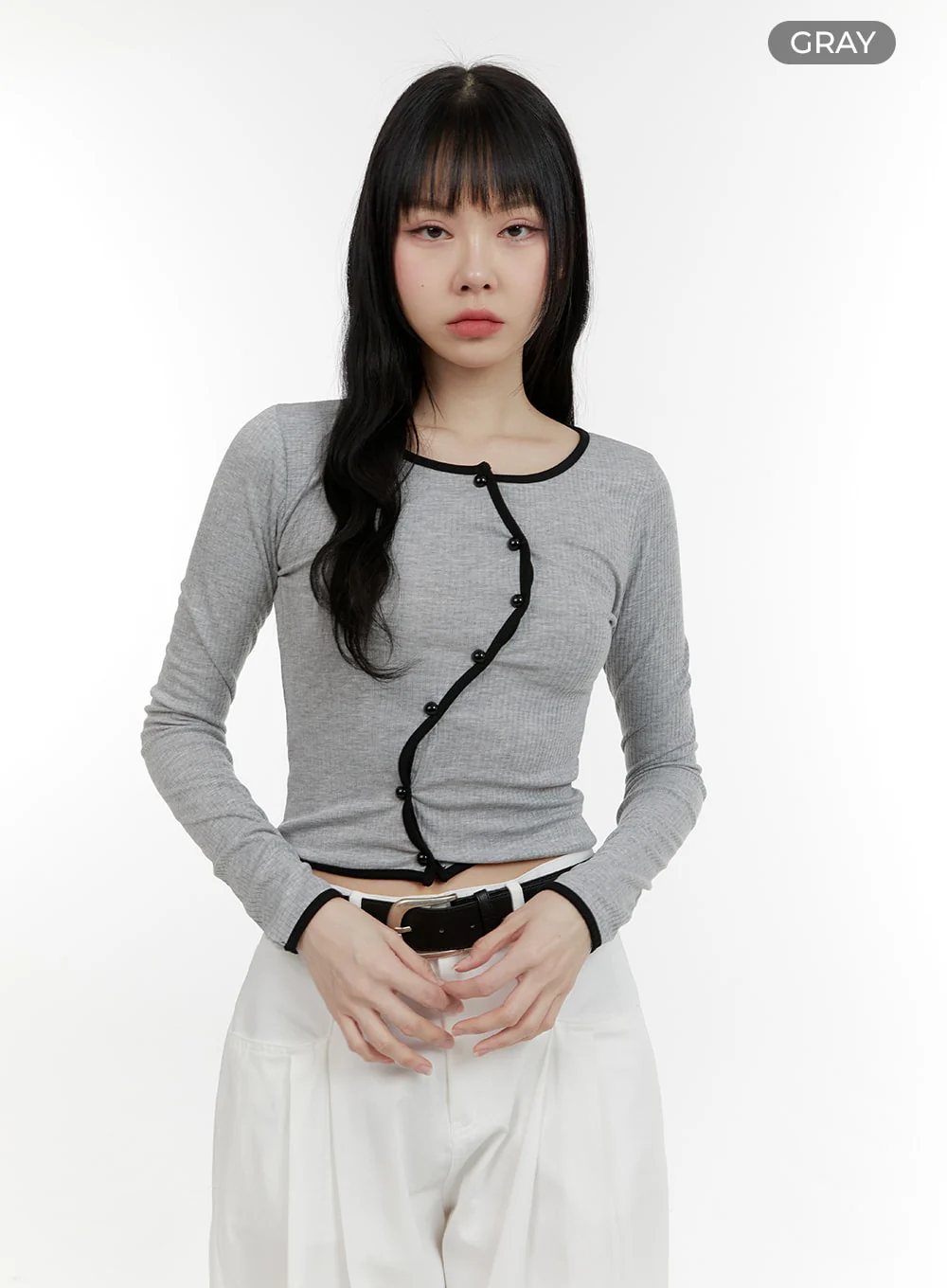 Wavy Button-Up Cardigan CM429 - Image 7