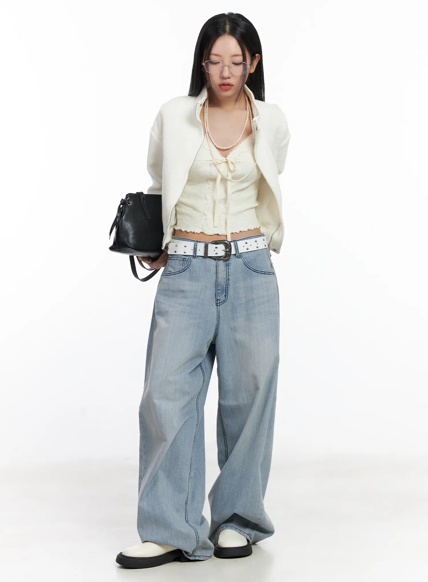 Wavy Ribbon Lace Cropped Top CF503 - Image 9