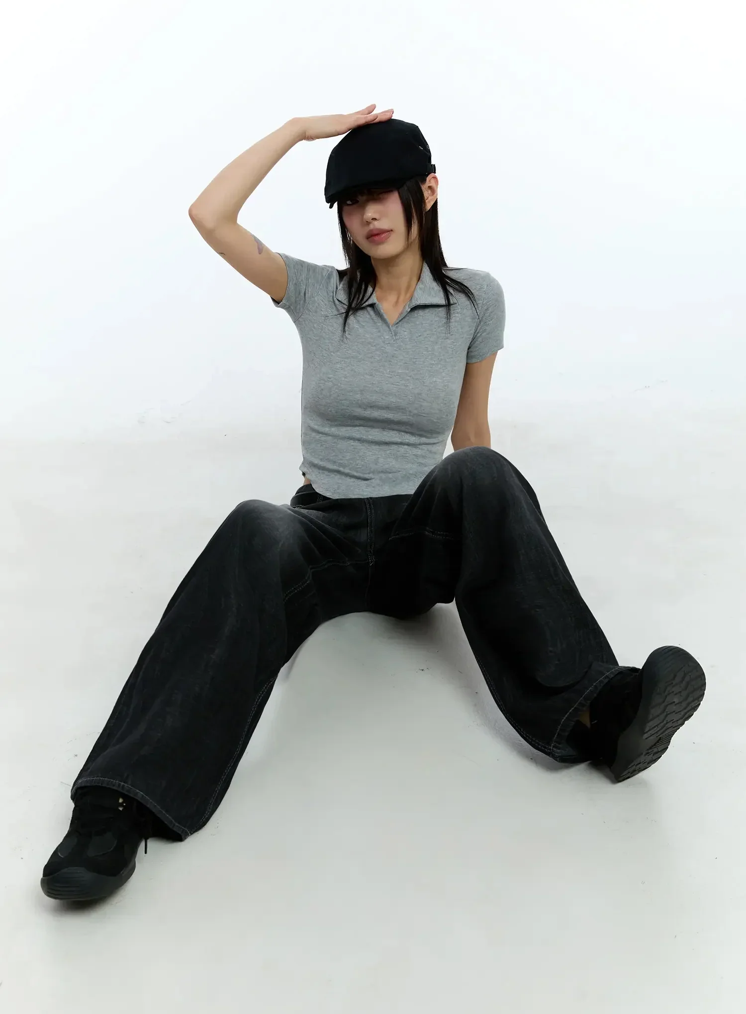 Wendy Washed Wide-Leg Jeans IU524 - Image 15