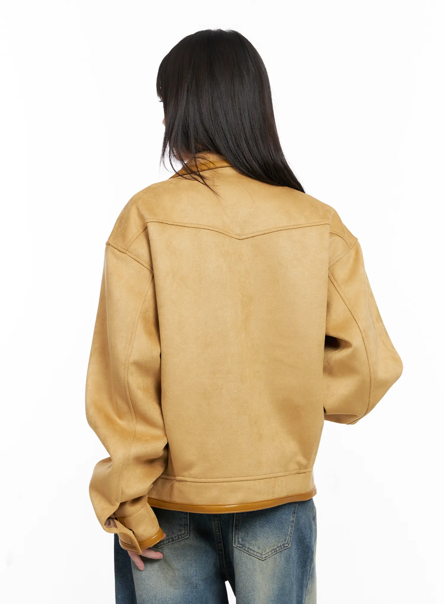 Western Suede Collared Jacket CG518 - Image 8