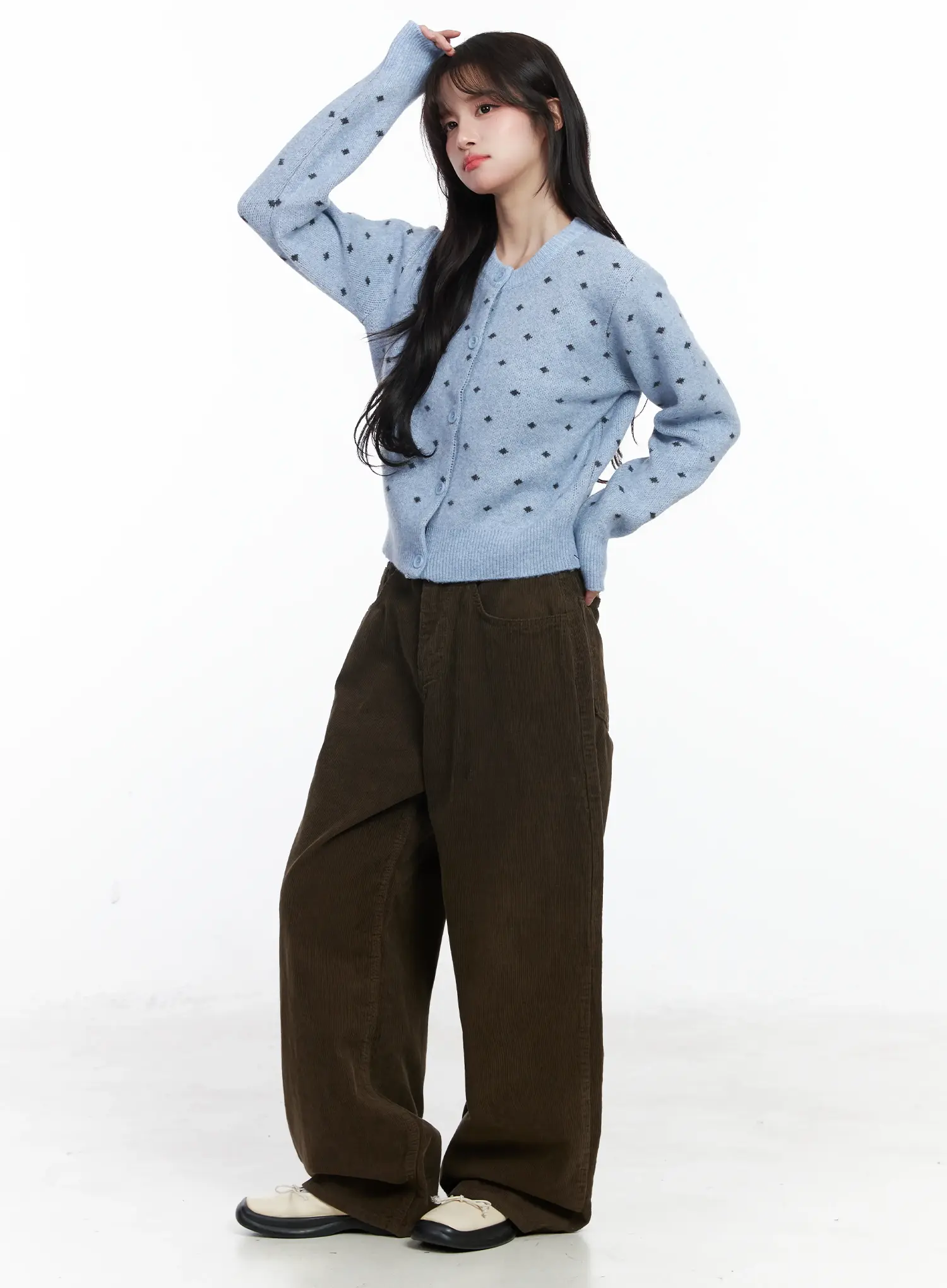 Wide Corduroy Pants IJ529 - Image 8