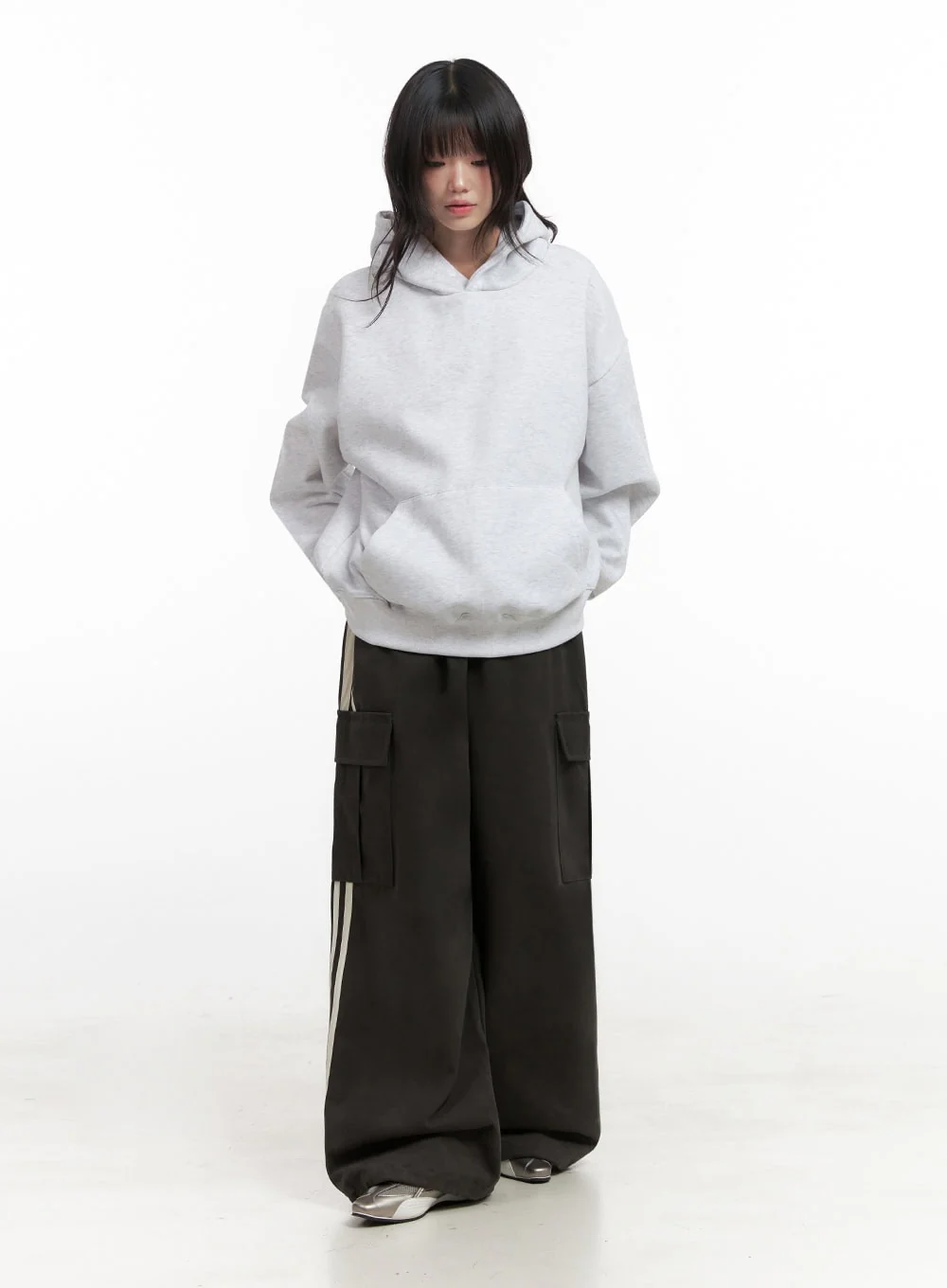 Wide-Fit Cargo Pocket Pants IN427 - Image 7