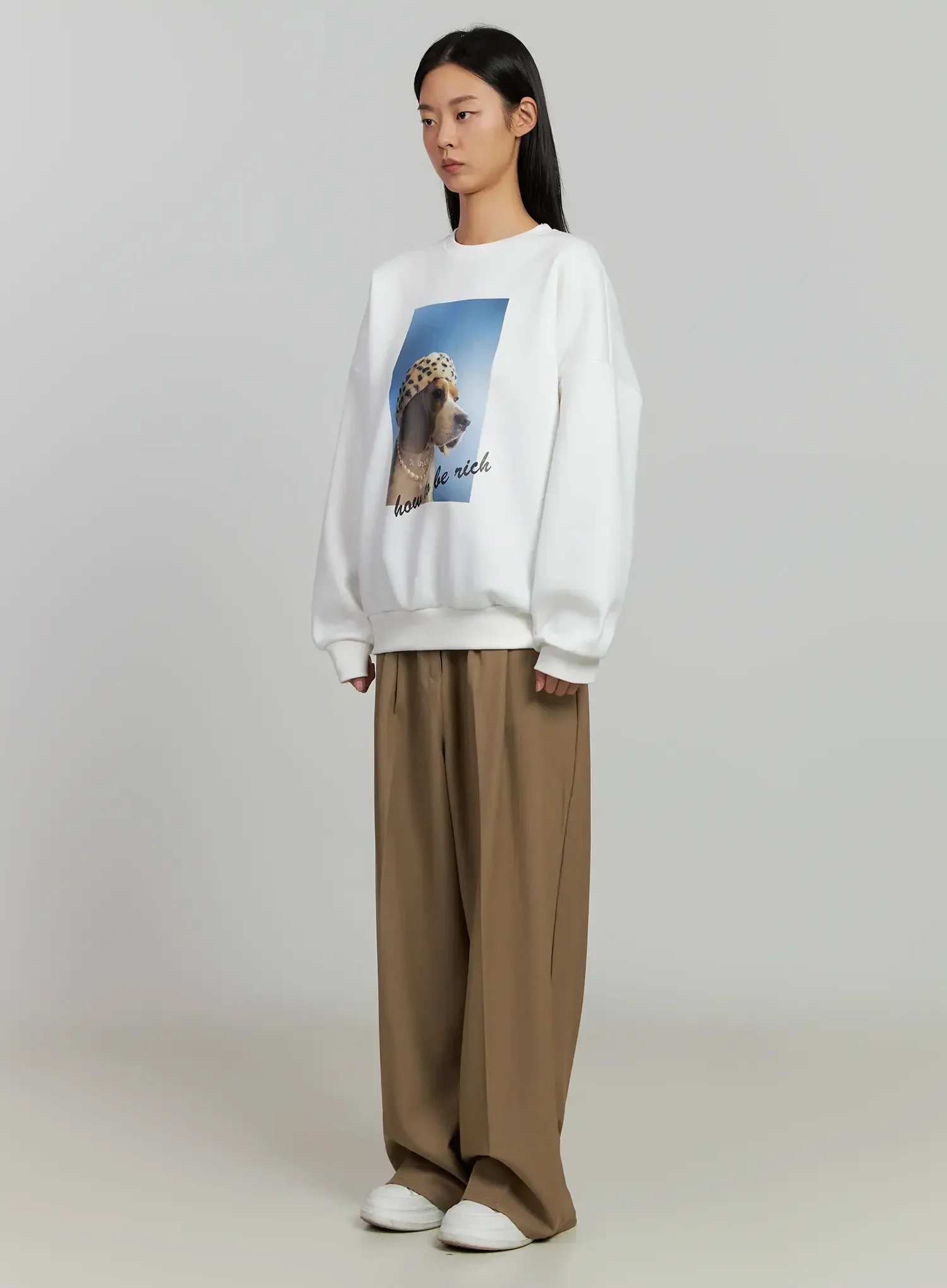 Wide Leg Band Slacks IJ505 - Image 7