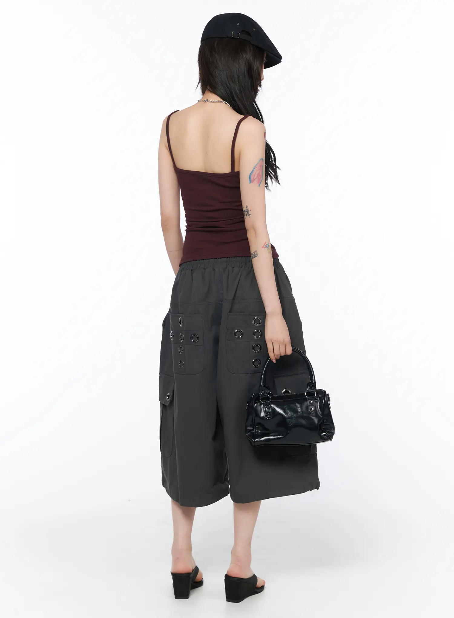 Wide Leg Cargo Shorts CA524 - Image 2