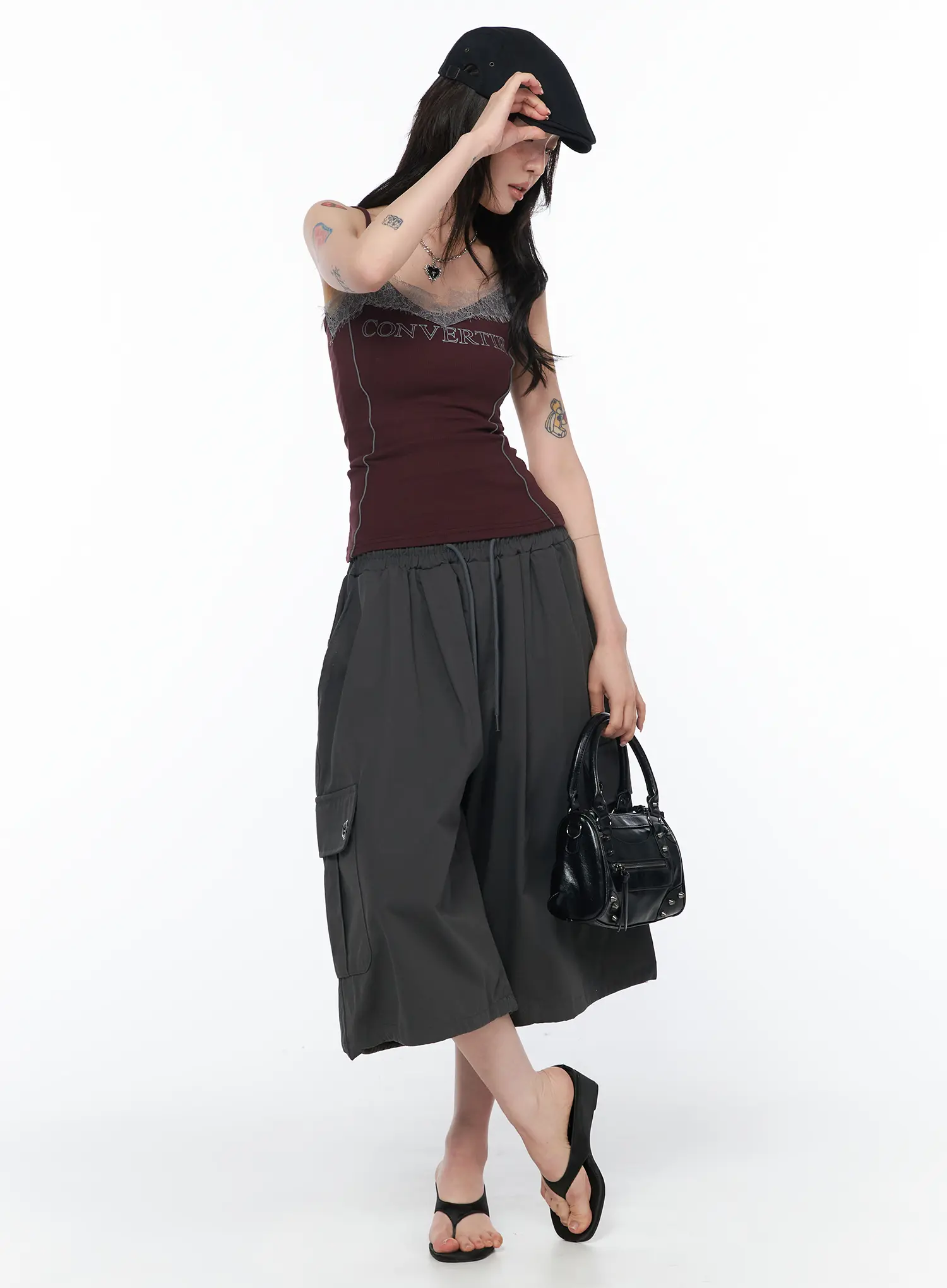 Wide Leg Cargo Shorts CA524 - Image 6