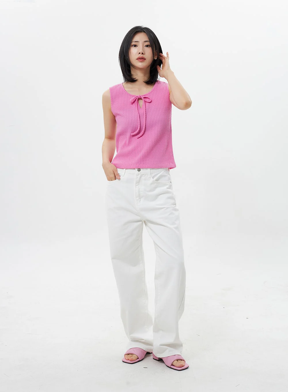 Wide Leg Cotton Pants OY304 - Image 9