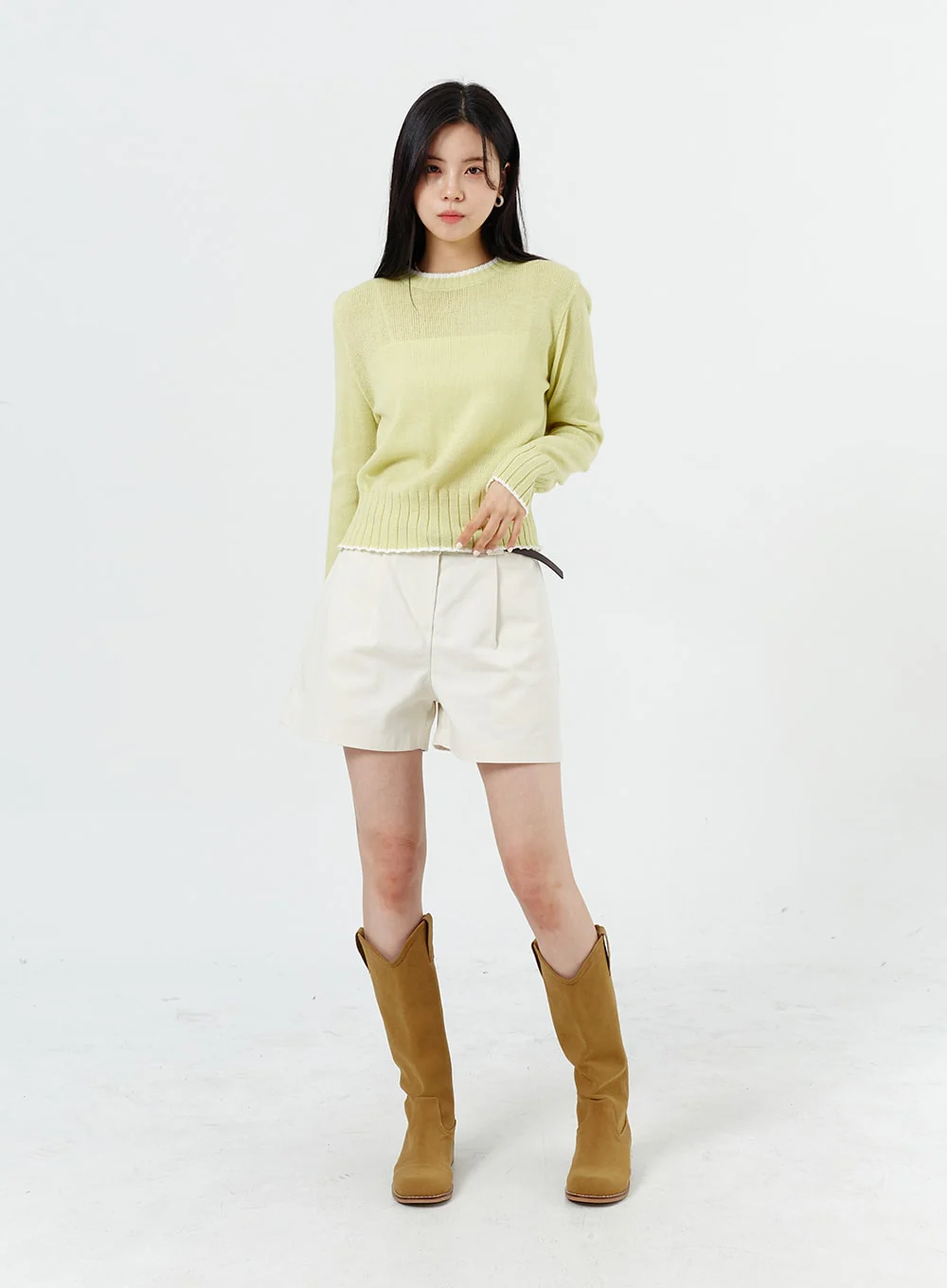 Wide Leg Cotton Shorts OM316 - Image 6