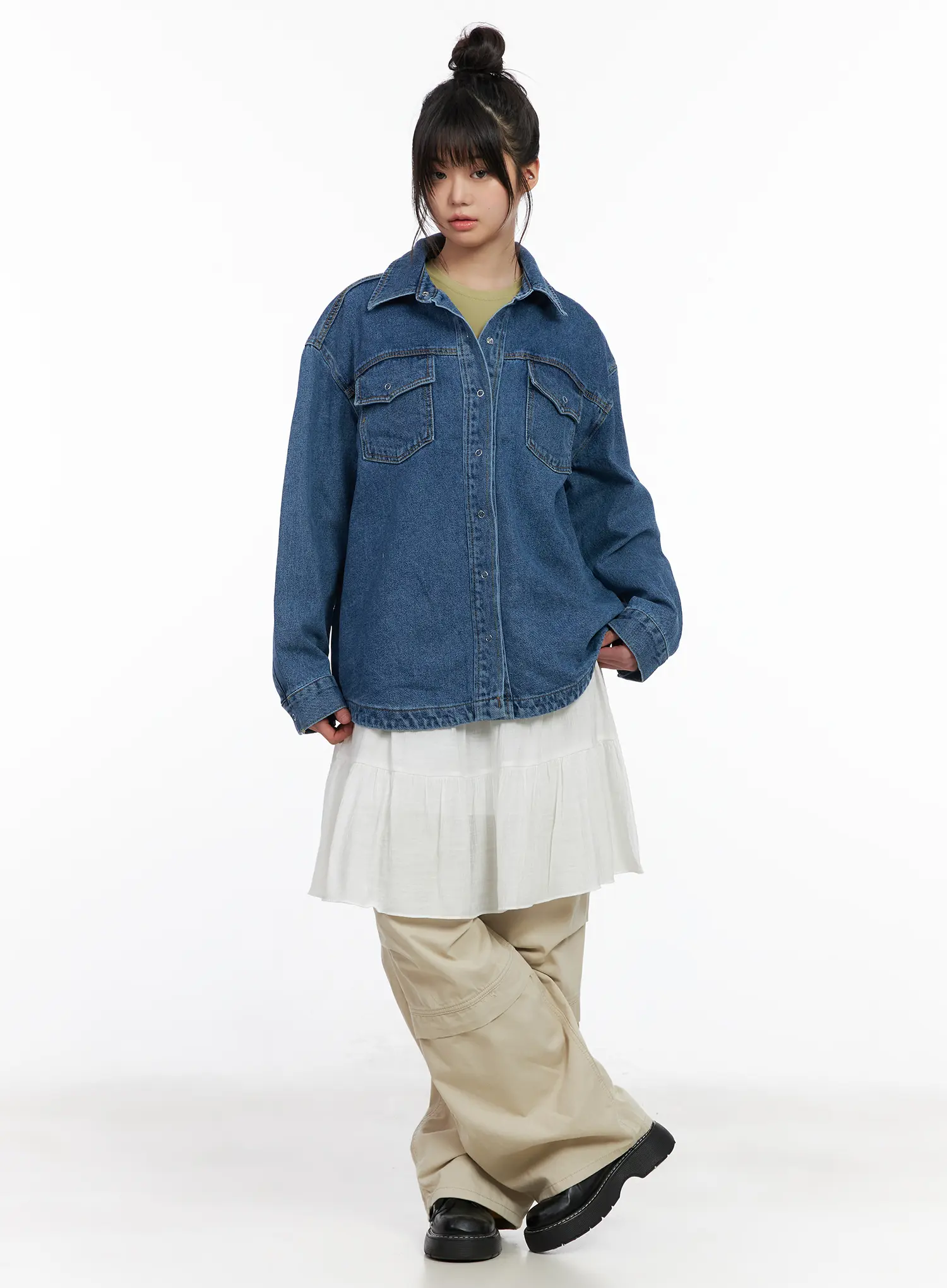 Wide Leg Pin Tucked Pants CM512 - Image 3