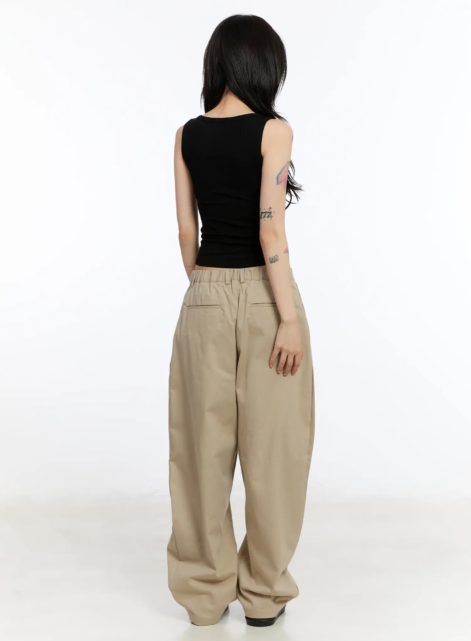 Wide Pintuck Slacks CA506 - Image 8
