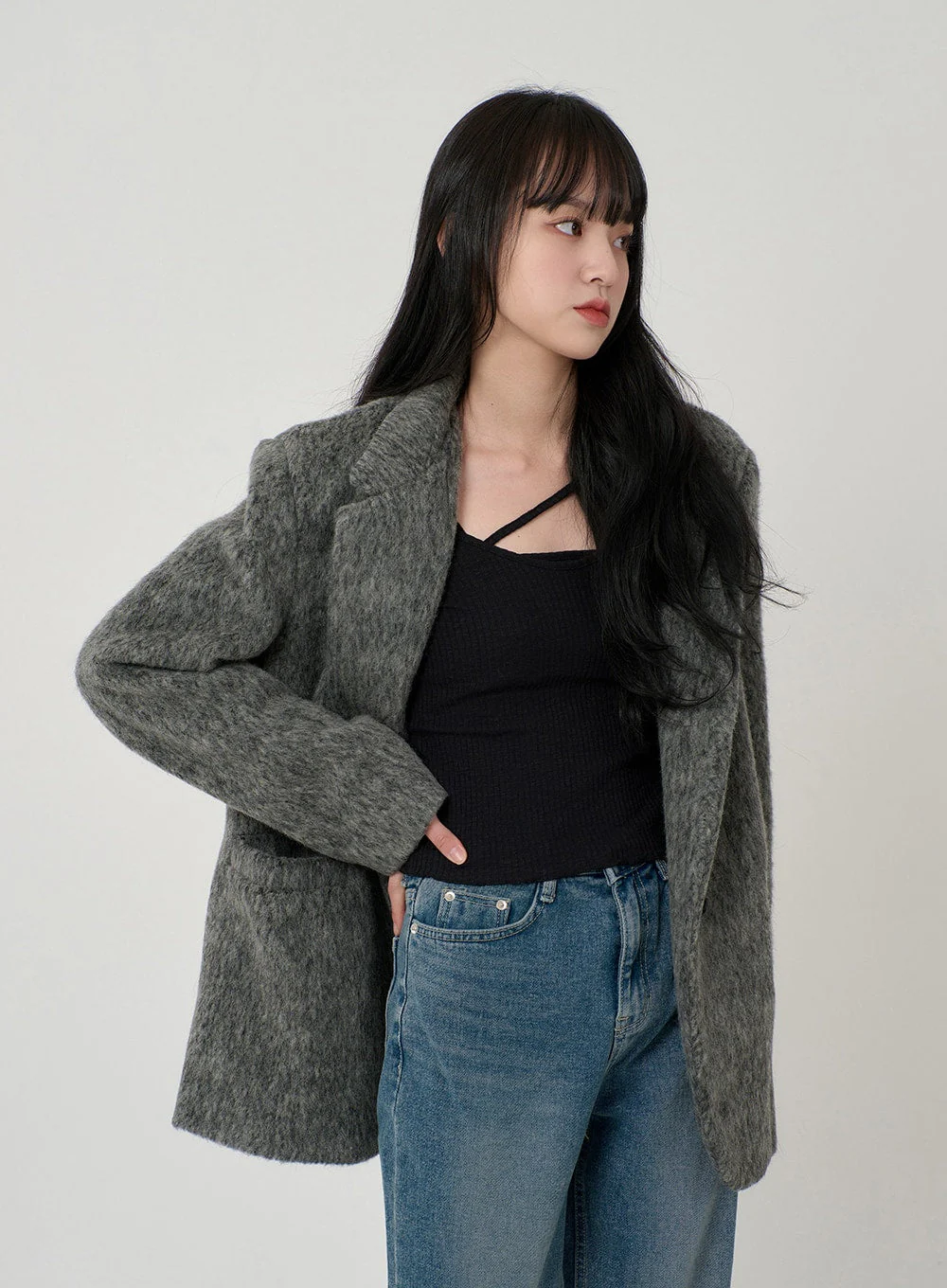 Wool Blend Jacket OD16 - Image 10