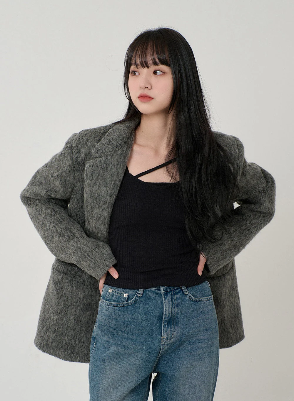 Wool Blend Jacket OD16 - Image 11