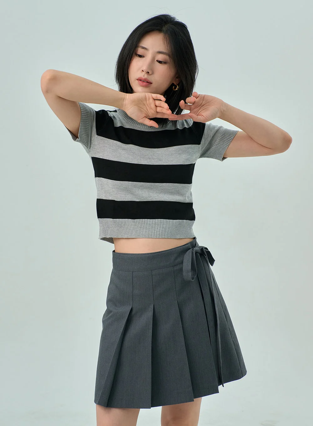 Wrapped Pleated Mini Skirt OY315 - Image 9