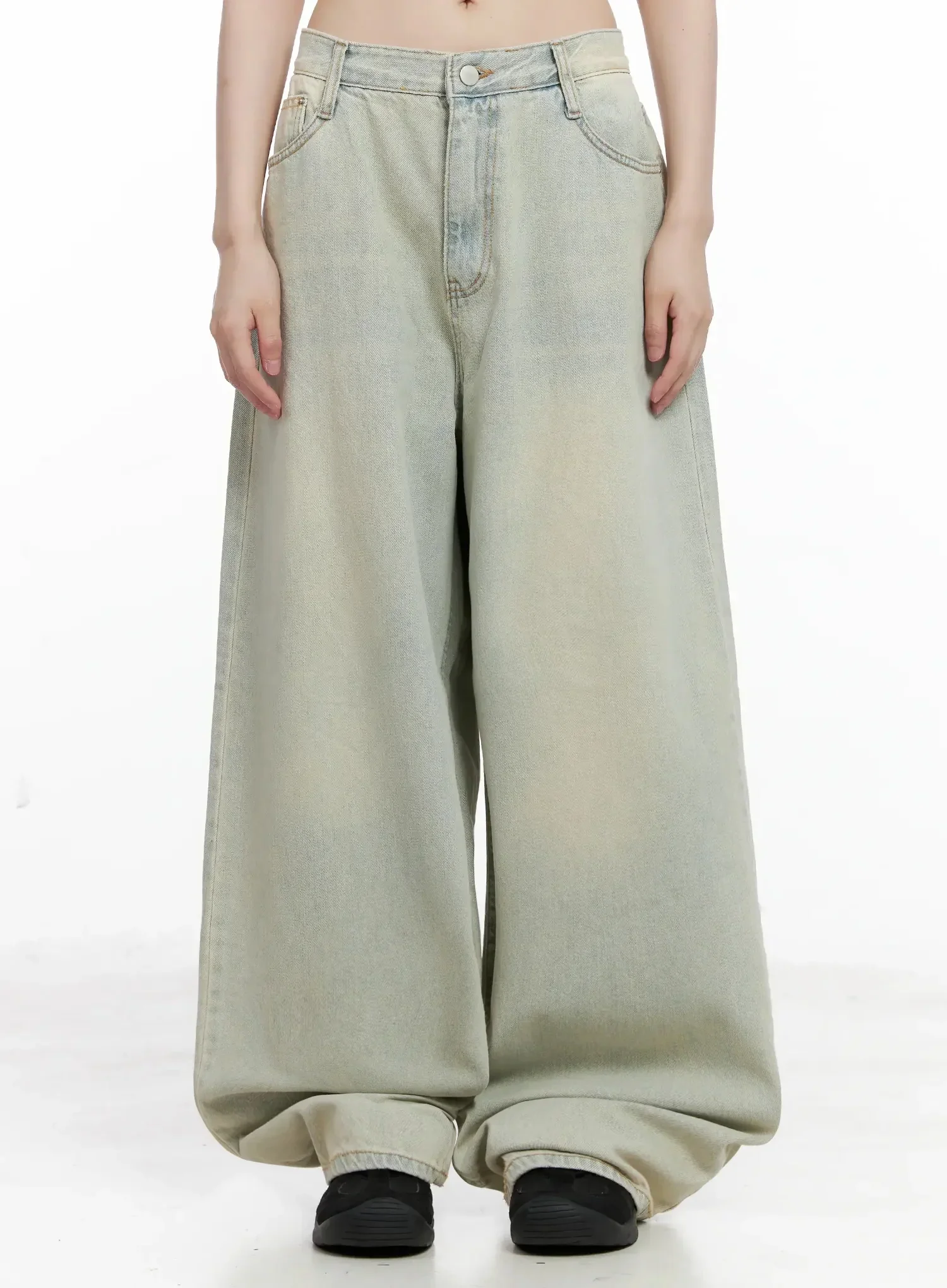 Xiaoting Vintage Style Wide-Leg Denim IL531 - Image 4
