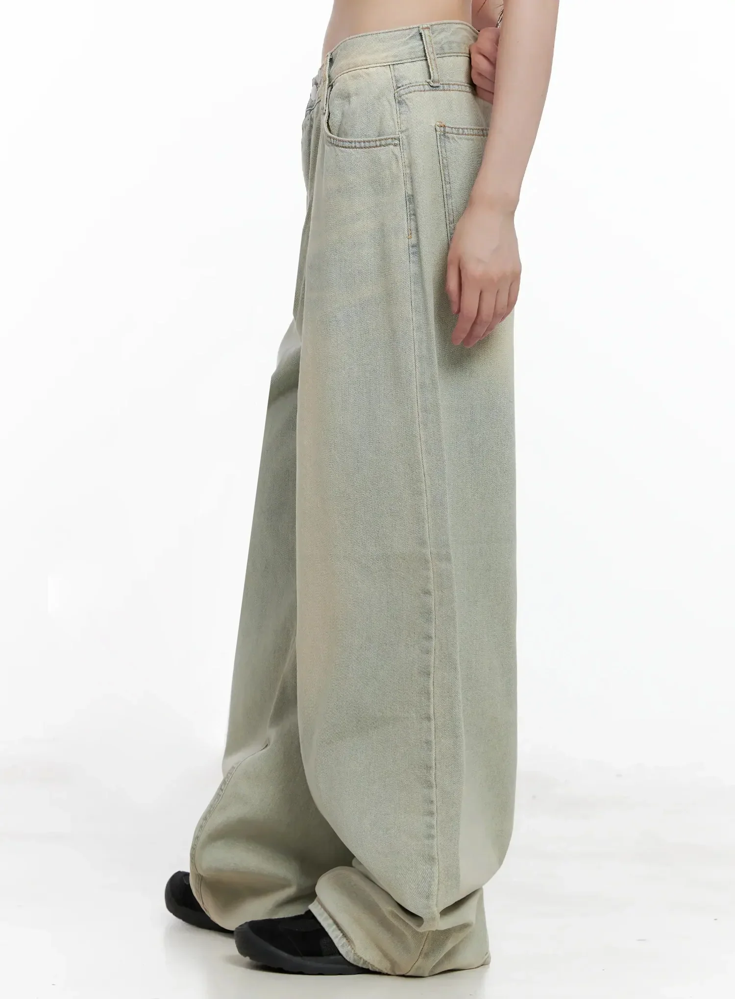 Xiaoting Vintage Style Wide-Leg Denim IL531 - Image 9