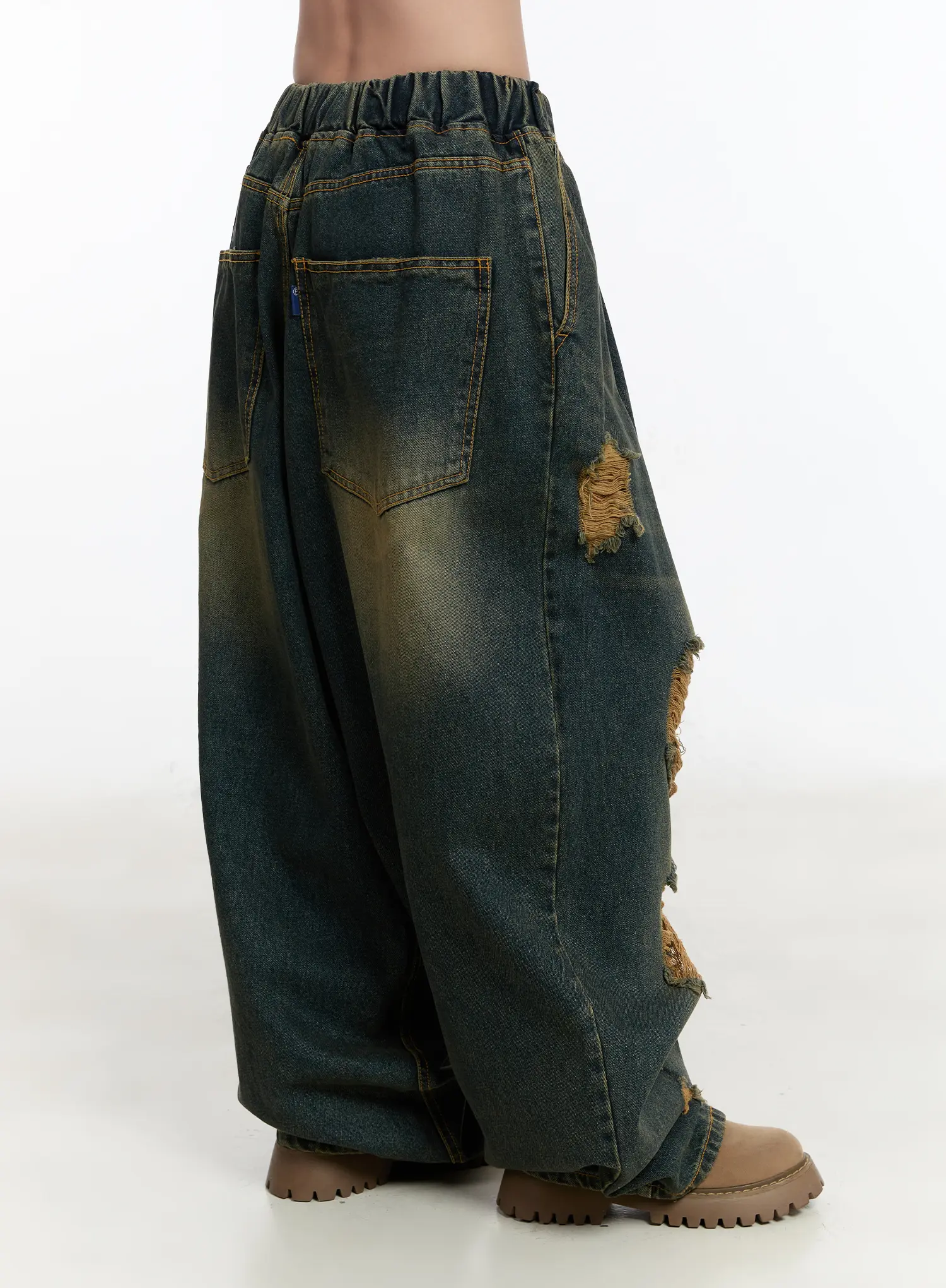 Yoomi Distressed Wide Leg Jeans CM511 - Image 4